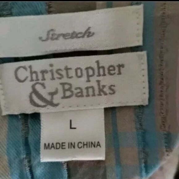 Christopher & Banks Stretch Multicolor Wrinkle Jacket Blazer Size L 3/4-Sleeve - Picture 10 of 13